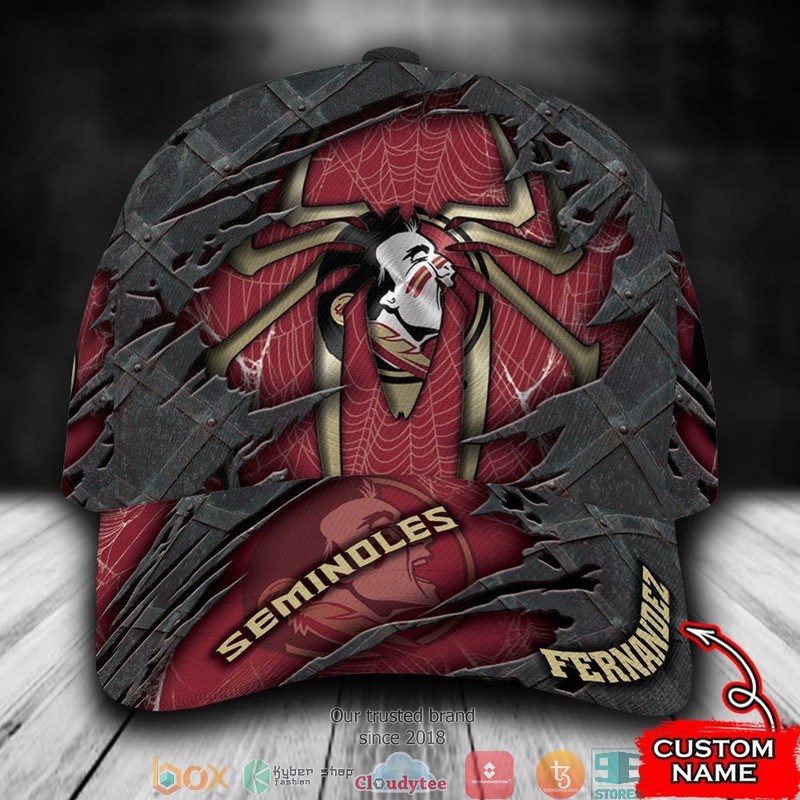 Florida State Seminoles Spiderman NCAA1 Custom Name Cap