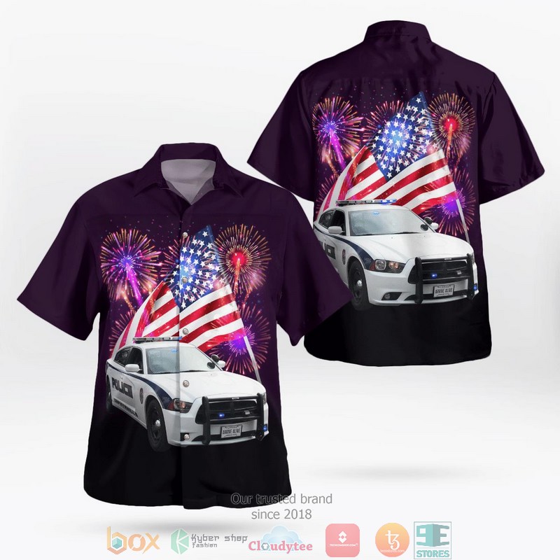 Florida Zephyrhills Police Department 4th Of July Hawaii 3D Shirt word2