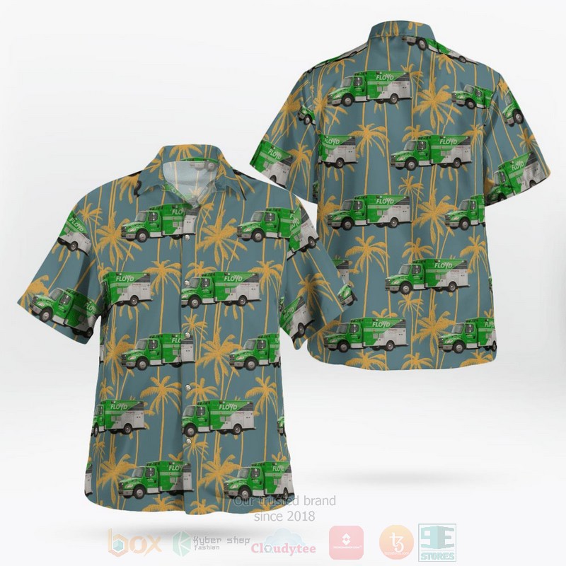 BEST Floyd EMS Rome, Georgia 3D Aloha Shirt word1