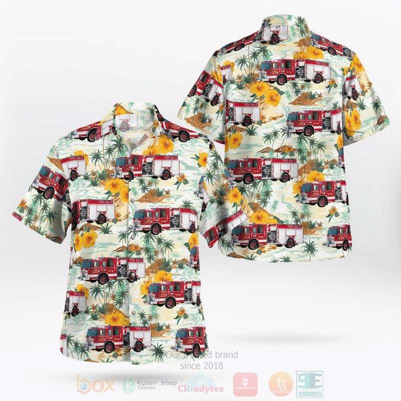 BEST Flushing Fire Department Flushing, Michigan 3D Aloha Shirt word1