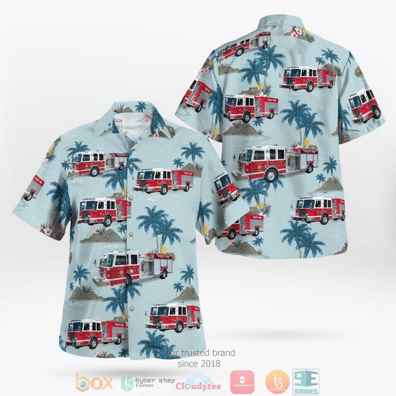NEW Foley Fire Department Foley Alabama Aloha Shirt word1
