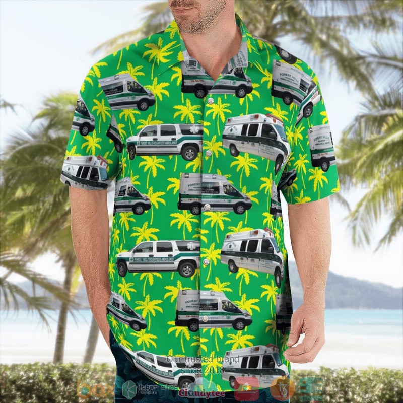 Forest Hills Volunteer Ambulance Corps. New York Fleet Hawaiian Shirt word3