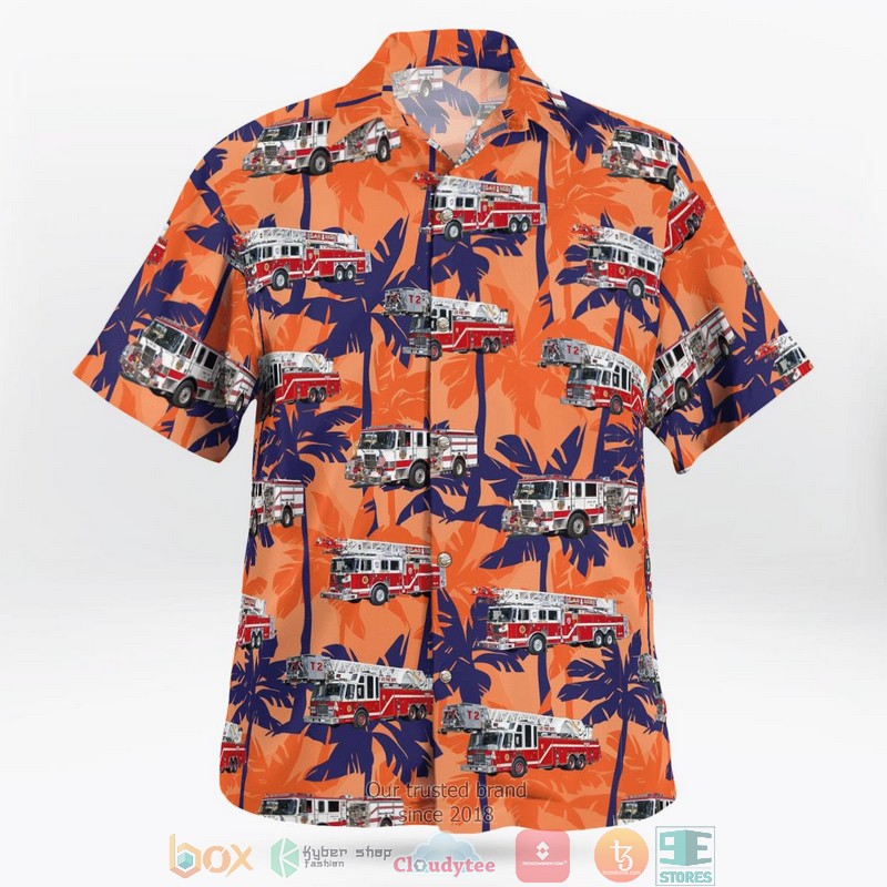 NEW Fort Lee New Jersey Fort Lee Fire Department Aloha Shirt word1