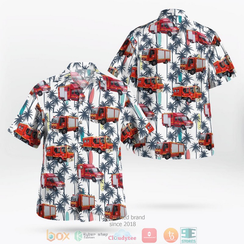 France Paris Fire Brigade Brigade des sapeurs-pompiers de Paris Aloha Shirt word3