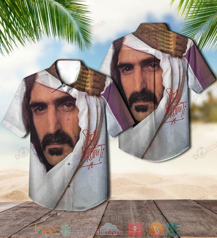 Frank Zappa Sheik Yerbouti Short Sleeve Hawaiian Shirt word1