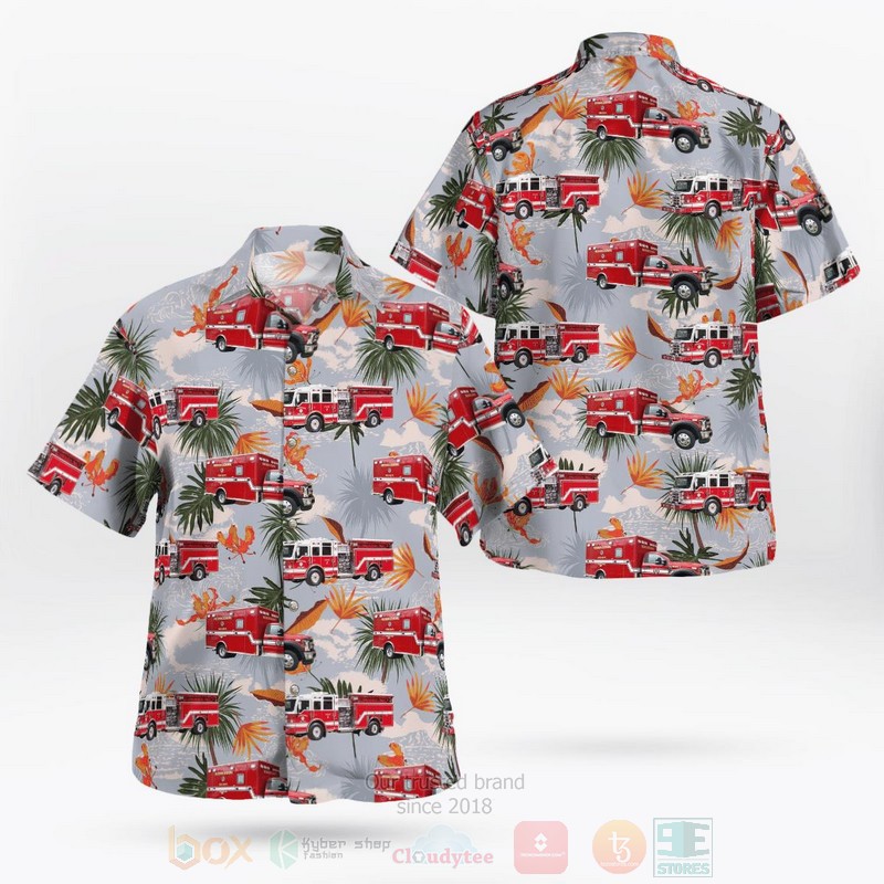 BEST Fredericksburg, Virginia, Fredericksburg Fire Department Station 2 3D Aloha Shirt word1