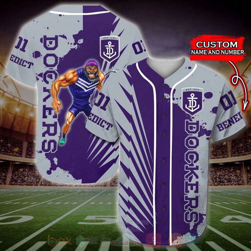 BEST Fremantle Dockers Custom AOP Baseball Jersey word1