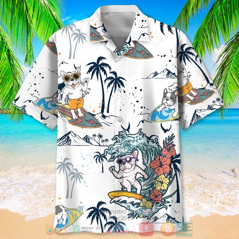NEW French Bulldog Beach Funny Hawaiian Shirt 2 NEW French Bulldog Beach Funny Hawaiian Shirt word2