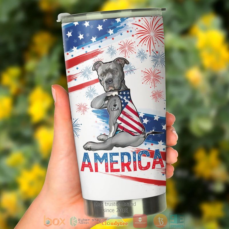 French Bulldog I love USA America Independence day Tumbler 3 French Bulldog I love USA America Independence day Tumbler word3