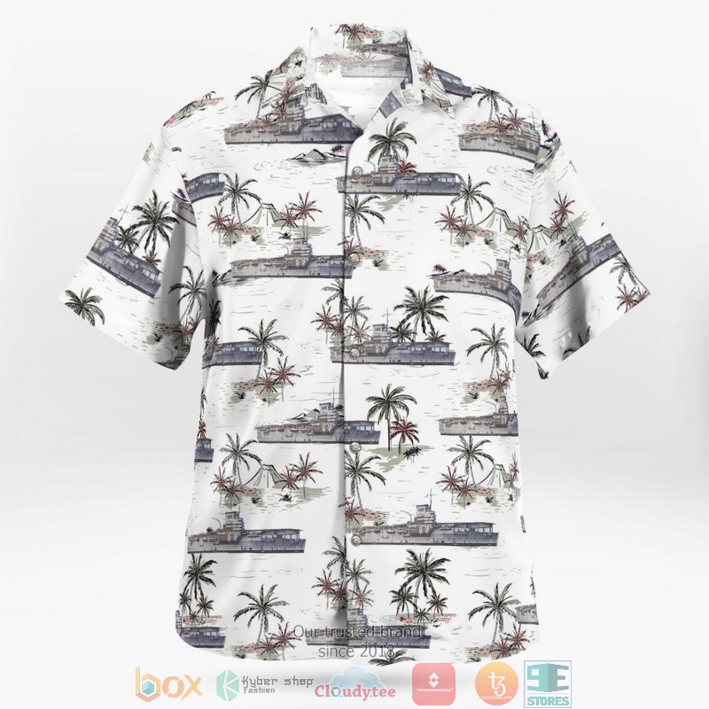 NEW French Navy Marine Nationale French aircraft carrier Bearn WW2 Aloha Shirt 2 NEW French Navy Marine Nationale French aircraft carrier Bearn WW2 Aloha Shirt word3