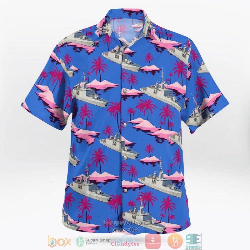 NEW French Navy Marine Nationale French frigate Courbet Aloha Shirt 2 NEW French Navy Marine Nationale French frigate Courbet Aloha Shirt word1