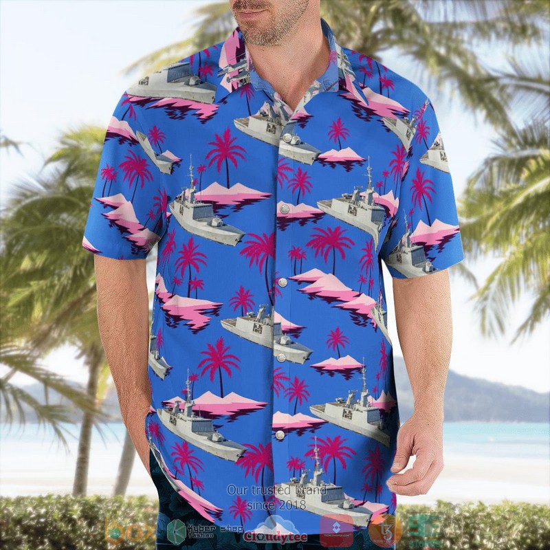NEW French Navy Marine Nationale French frigate Courbet Aloha Shirt 3 NEW French Navy Marine Nationale French frigate Courbet Aloha Shirt word1