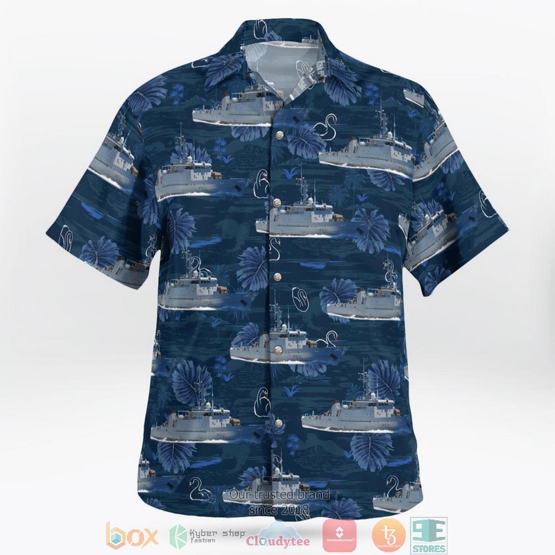 NEW French Navy Marine Nationale La Tapageuse P691 Aloha Shirt 2 NEW French Navy Marine Nationale La Tapageuse P691 Aloha Shirt word1