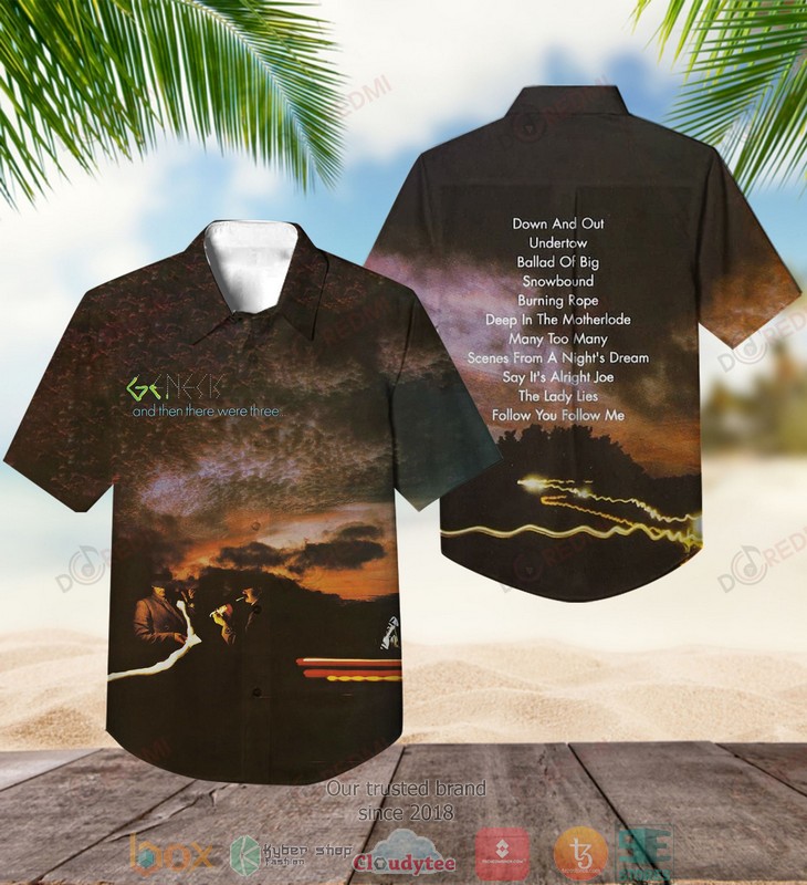 Genesis And Then There Were Three Short Sleeve Hawaiian Shirt 1 Genesis And Then There Were Three Short Sleeve Hawaiian Shirt word2