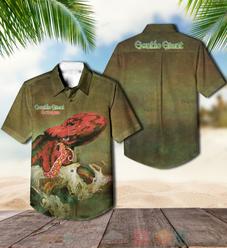 BEST Gentle Giant Acquiring Octopus Album Aloha Hawaiian Shirt