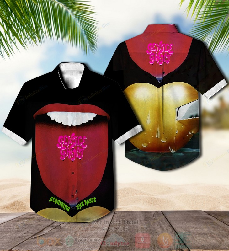 BEST Gentle Giant Acquiring the Taste Pattern Album Aloha Hawaiian Shirt