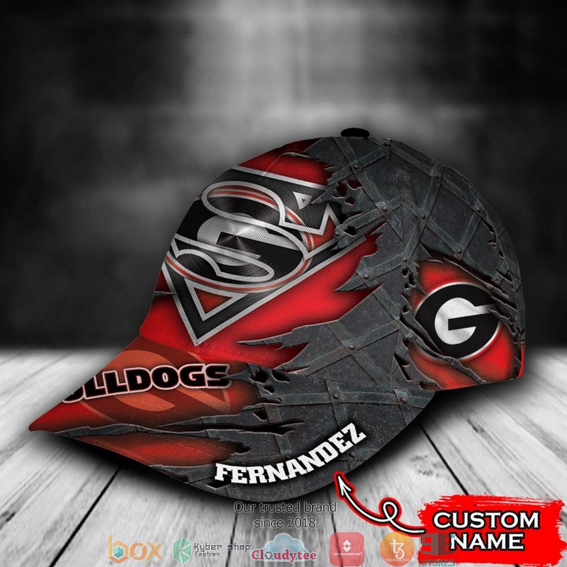Georgia Bulldogs Superman NCAA1 Custom Name Cap 3 Georgia Bulldogs Superman NCAA1 Custom Name Cap word3