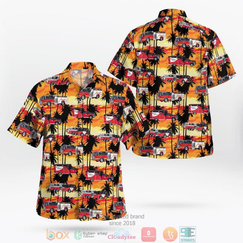 Georgia Gwinnett County Fire & Emergency Services Aloha Shirt word2