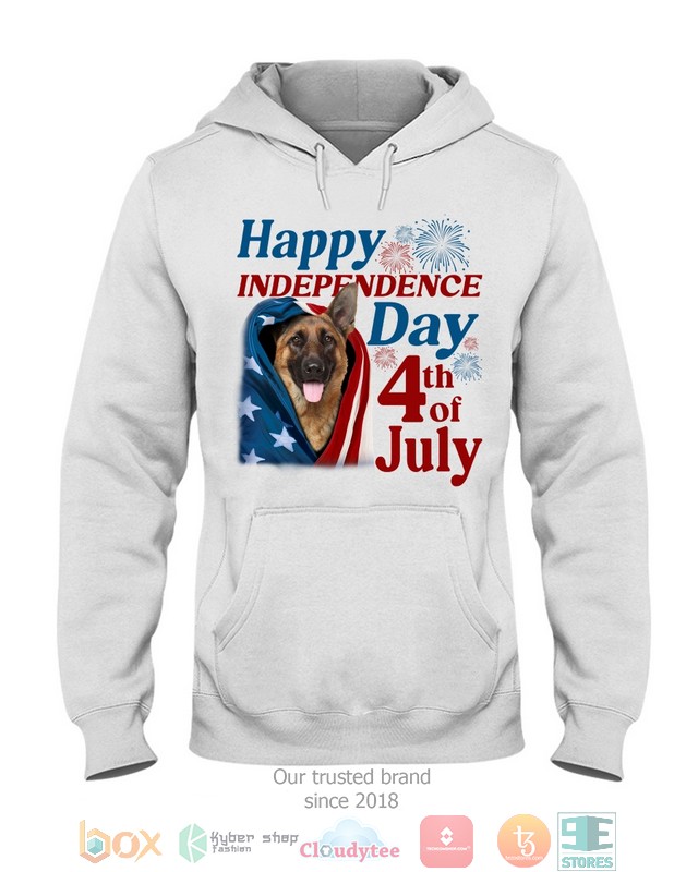 German Shepherd Happy Independence Day 4th Of July Shirt, Hoodie word1