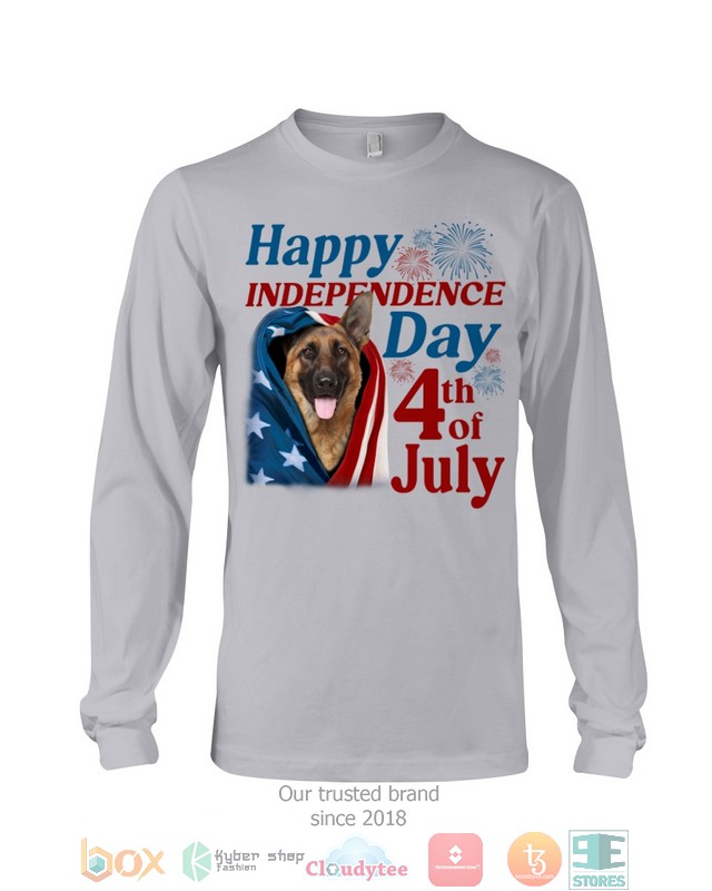 German Shepherd Happy Independence Day 4th Of July Shirt, Hoodie word1