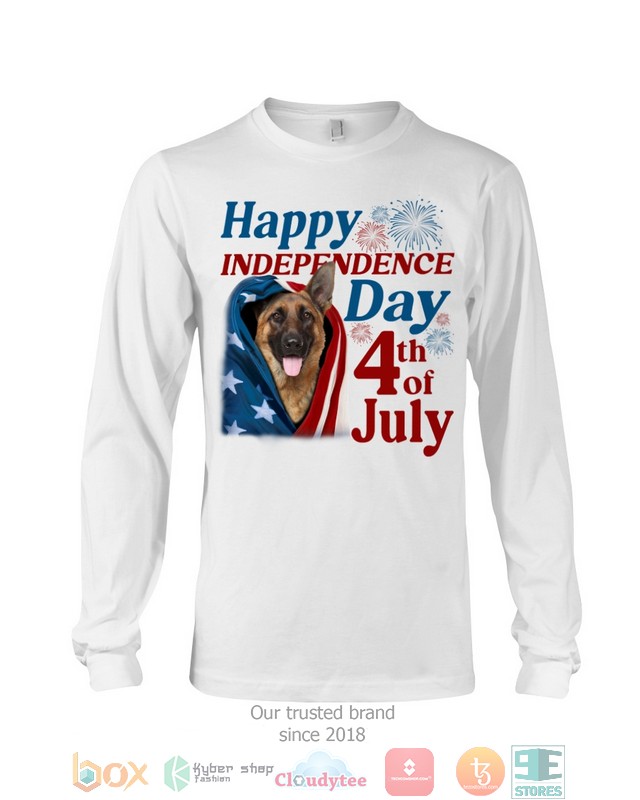 German Shepherd Happy Independence Day 4th Of July Shirt, Hoodie word1