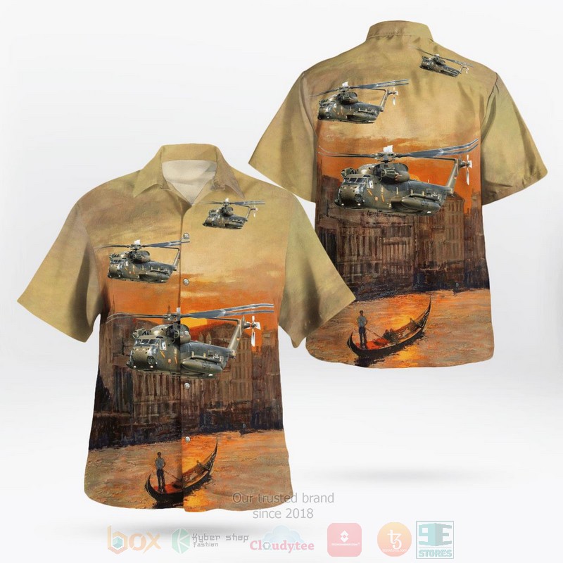BEST Germany Air Force Sikorsky CH-53GS 84+42 3D Aloha Shirt word3