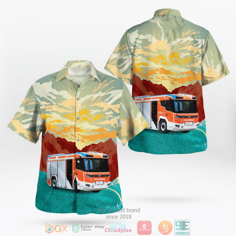 Germany Berlin Fire Brigade Berliner Feuerwehr eLHF Hawaii 3D Shirt