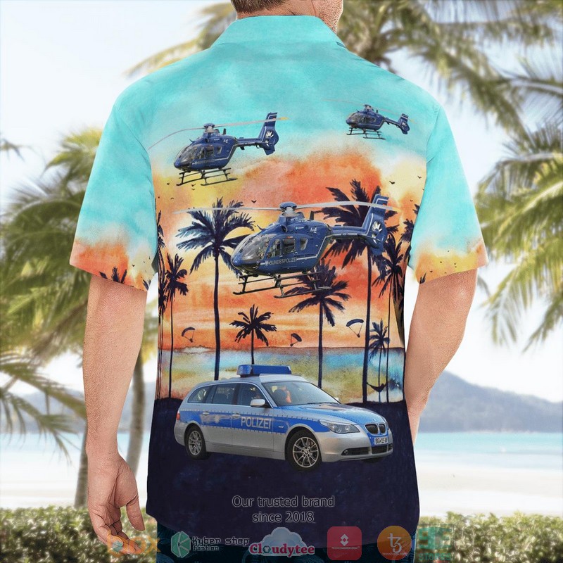 Germany Federal Police Bundespolizei Car And Eurocopter EC-135 Hawaii 3D Shirt 2 Germany Federal Police Bundespolizei Car And Eurocopter EC-135 Hawaii 3D Shirt word1