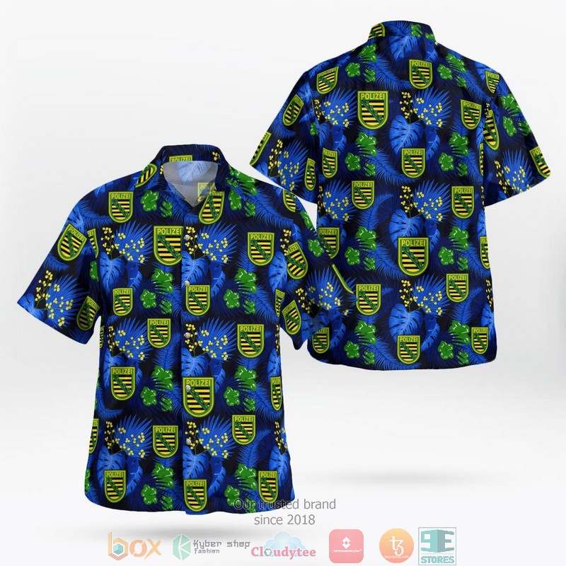 Germany Saxony State Police Patch Hawaii 3D Shirt 1 Germany Saxony State Police Patch Hawaii 3D Shirt word1