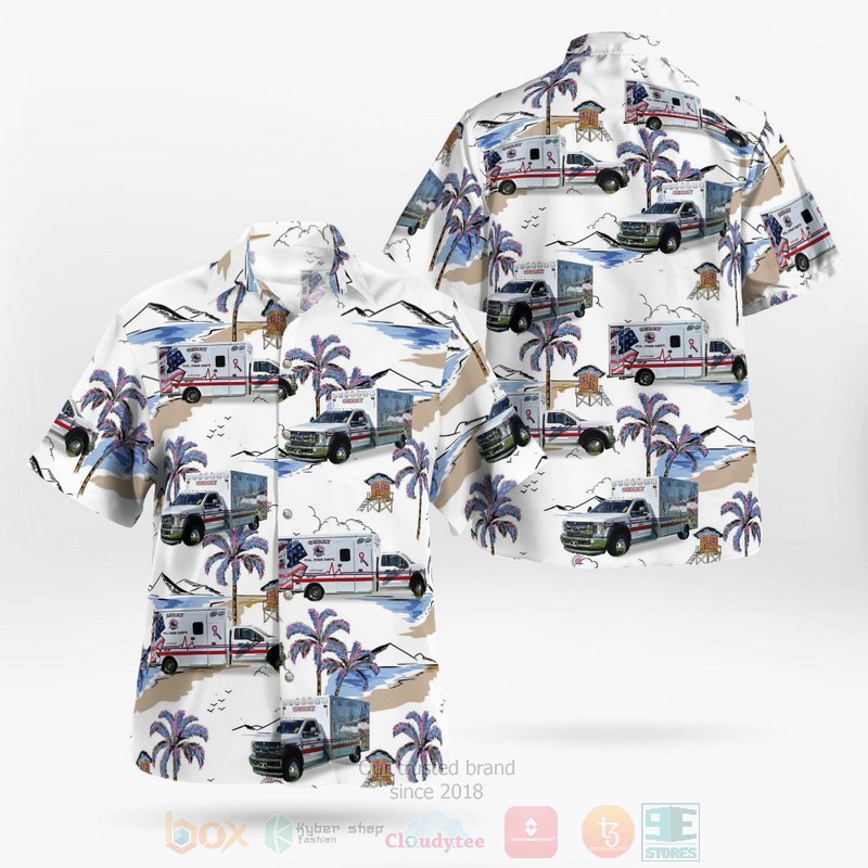 BEST Gerry Volunteer Fire Department, New York 3D Aloha Shirt word3