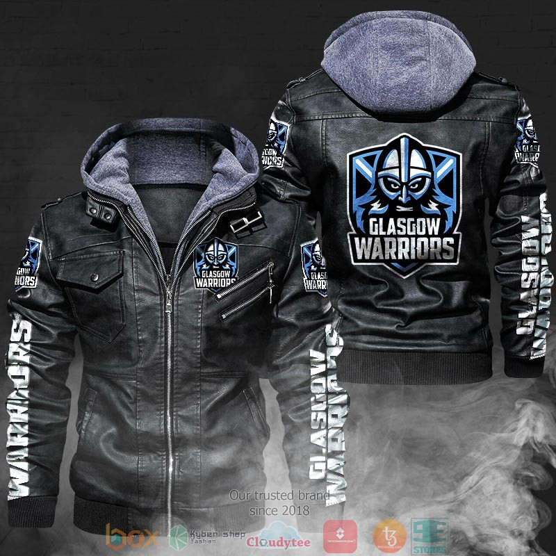 NEW Glasgow Warriors PU Leather Jacket 2 NEW Glasgow Warriors PU Leather Jacket word1