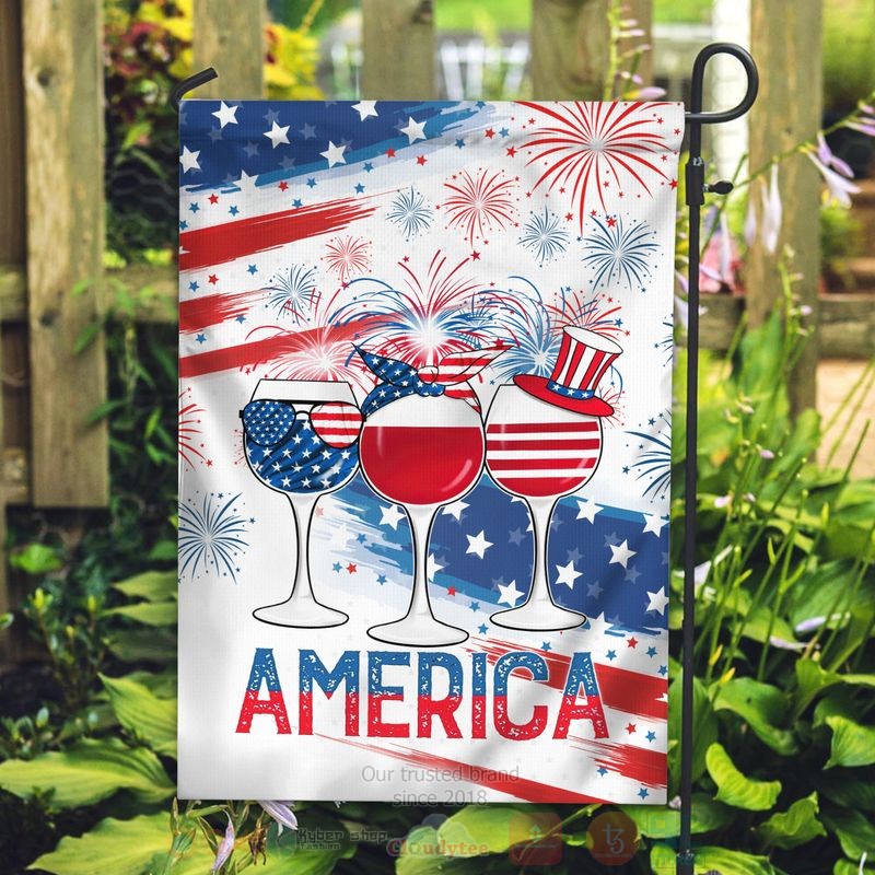 BEST Glass America Independence Day All Over Print Flag word3