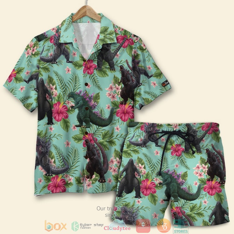 HOT Godzilla Tropical Floral Pattern Hawaii Shirt, Shorts 2 HOT Godzilla Tropical Floral Pattern Hawaii Shirt, Shorts word3