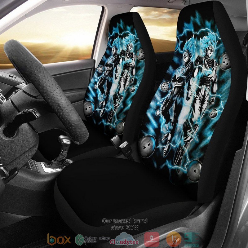 Goku Vegeta Blue Dragon Ball Black Limited Car Seat Covers