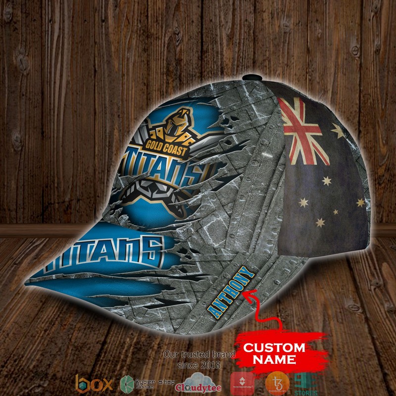 Gold Coast Titans NRL Custom Name Cap 3 Gold Coast Titans NRL Custom Name Cap word3