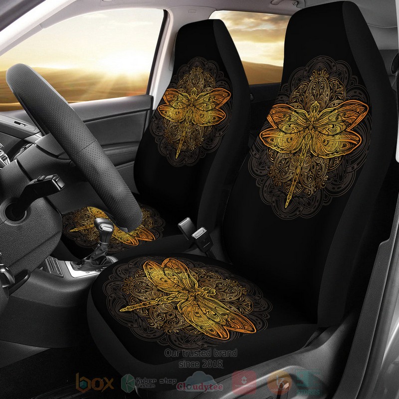 BEST Golden Dragonfly Luxury Car Seat Covers