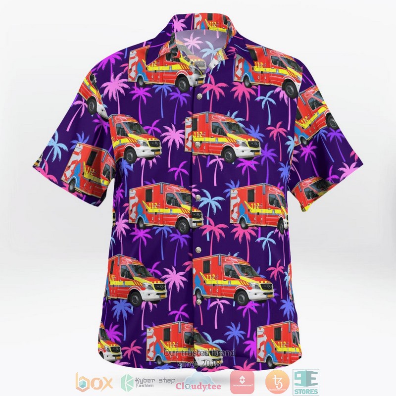 Grand-Ducal Fire and Rescue Corps of Luxembourg CGDIS Ambulance Hawaii 3D Shirt 3 Grand-Ducal Fire and Rescue Corps of Luxembourg CGDIS Ambulance Hawaii 3D Shirt word2