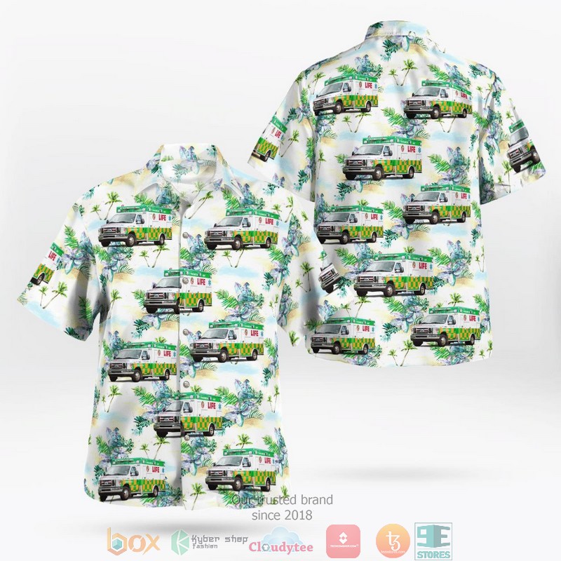 Grand Rapids Michigan Life EMS Ambulance Hawaii 3D Shirt word1