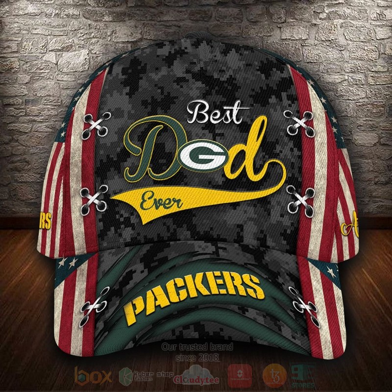 BEST Green Bay Packers Best Dad NFL Team Custom Name 3D Cap 9 BEST Green Bay Packers Best Dad NFL Team Custom Name 3D Cap word2
