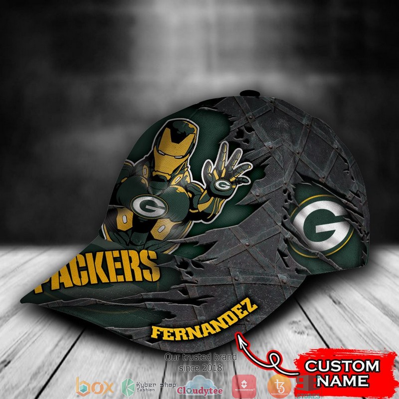 Green Bay Packers Iron Man NFL Custom Name Cap 3 Green Bay Packers Iron Man NFL Custom Name Cap word3