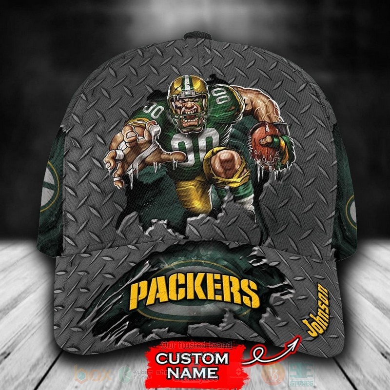BEST Green Bay Packers Mascot NFL Team Custom Name 3D Cap 9 BEST Green Bay Packers Mascot NFL Team Custom Name 3D Cap word2