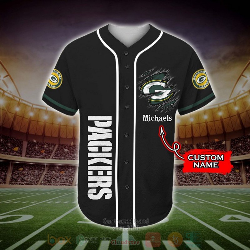 BEST Green Bay Packers Custom Black AOP Baseball Jersey 2 BEST Green Bay Packers Custom Black AOP Baseball Jersey word3