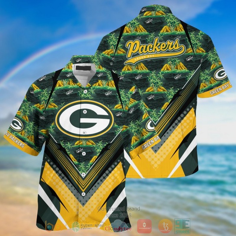 NEW Green Bay Packers Island Hawaii Shirt word1