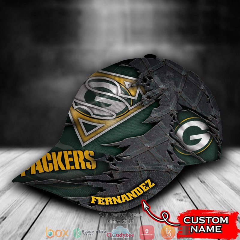 Green Bay Packers Superman NFL Custom Name Cap 3 Green Bay Packers Superman NFL Custom Name Cap word2