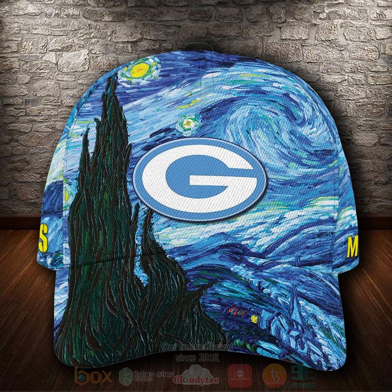 BEST Green Bay Packers Van Gogh NFL Team Custom Name 3D Cap word3
