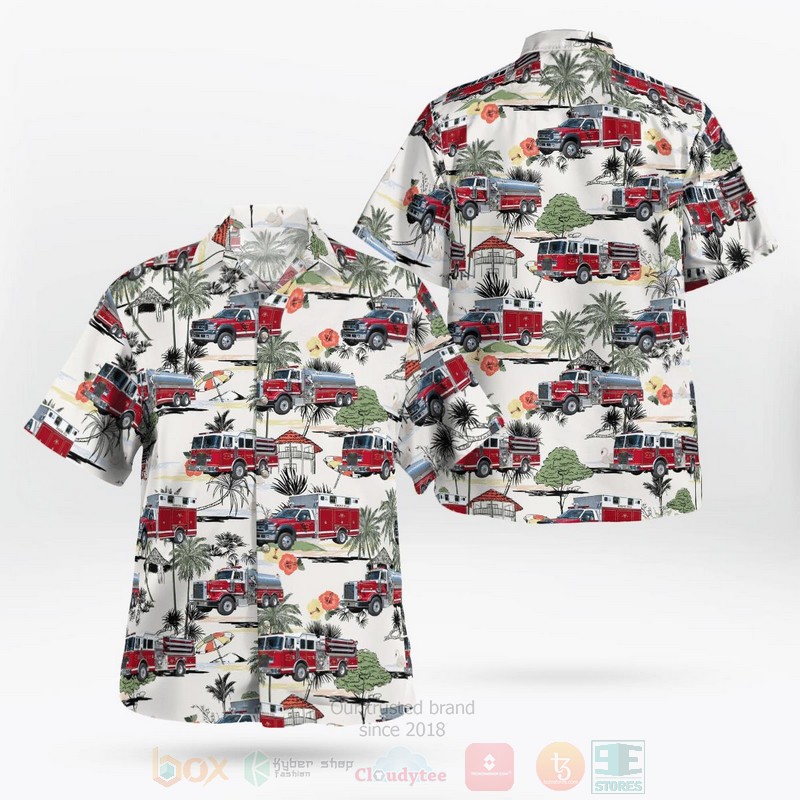BEST Greenwich, Connecticut, Round Hill Volunteer Fire Company 3D Aloha Shirt