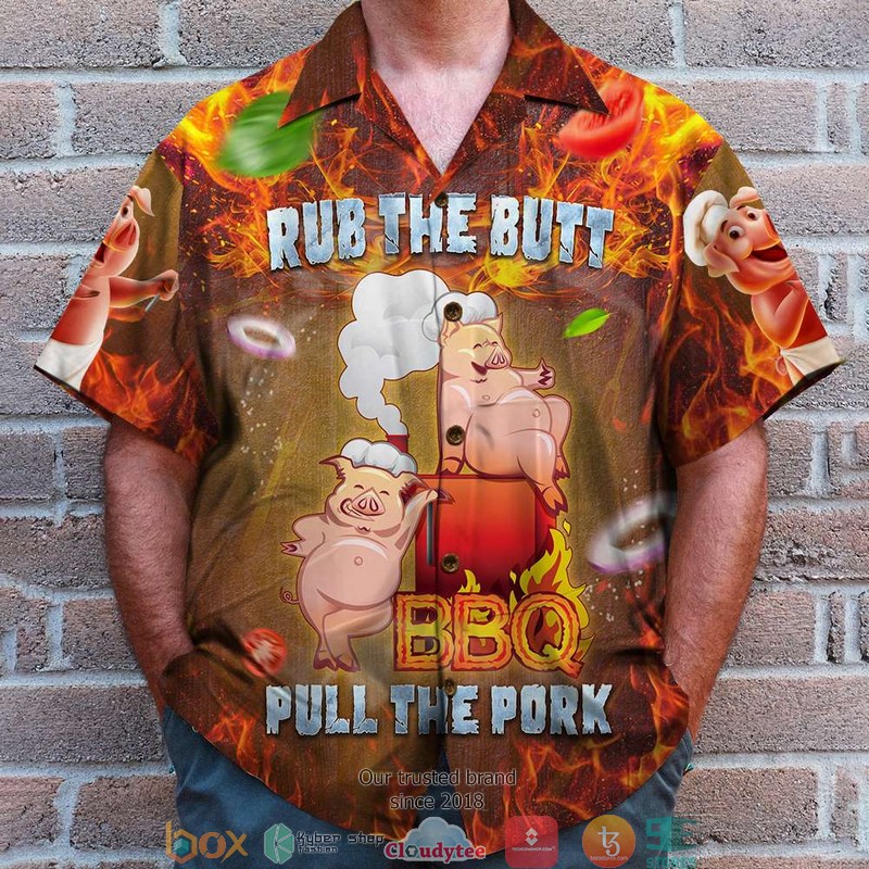 Grilling Rub The Butt Pull The Pork Hawaiian shirt 2 Grilling Rub The Butt Pull The Pork Hawaiian shirt word3