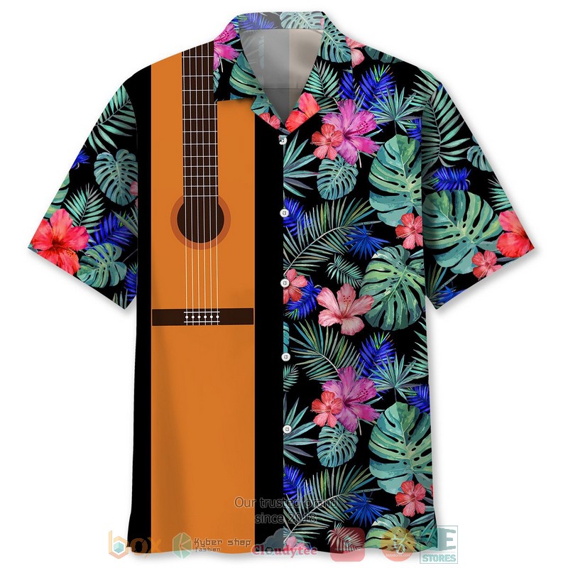 NEW Guitar Tropical plant Hawaiian Shirt 5 NEW Guitar Tropical plant Hawaiian Shirt word3