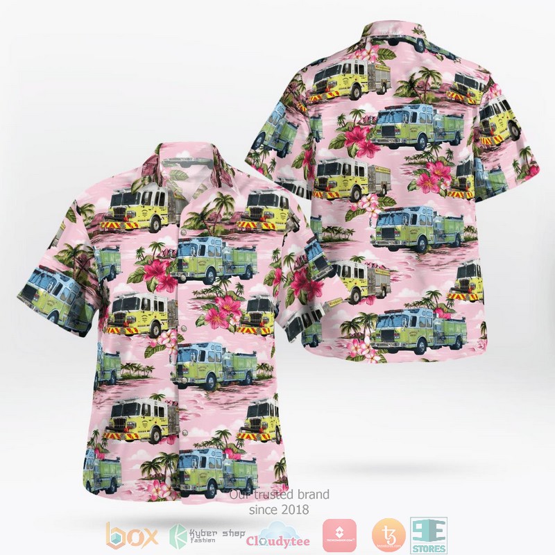 Hagerstown Indiana Fire Department Hawaii 3D Shirt word3