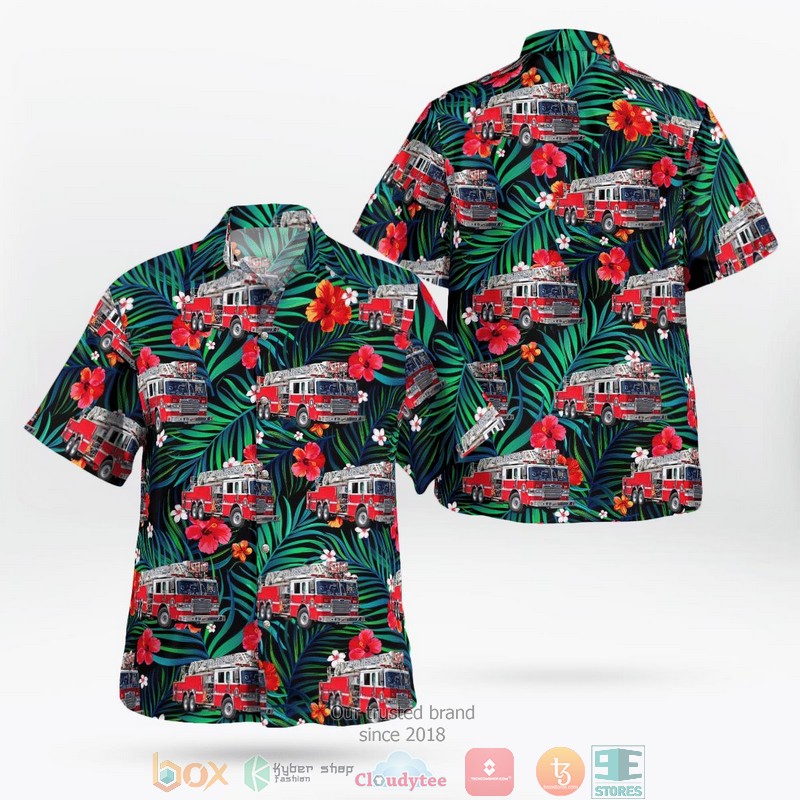 Halifax Regional Fire and Emergency Halifax Nova Scotia Aloha Shirt word1